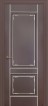 Межкомнатная дверь Геона Мадрид, эмаль коричневый, патина серебро