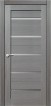 Межкомнатная дверь Модерн, экошпон амарант серый, стекло матовое