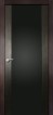 Дверь межкомнатная Орион, экошпон чёрный бархат, стекло триплекс чёрное
