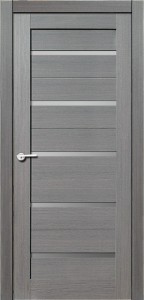 Межкомнатная дверь Модерн, экошпон амарант серый, стекло матовое
